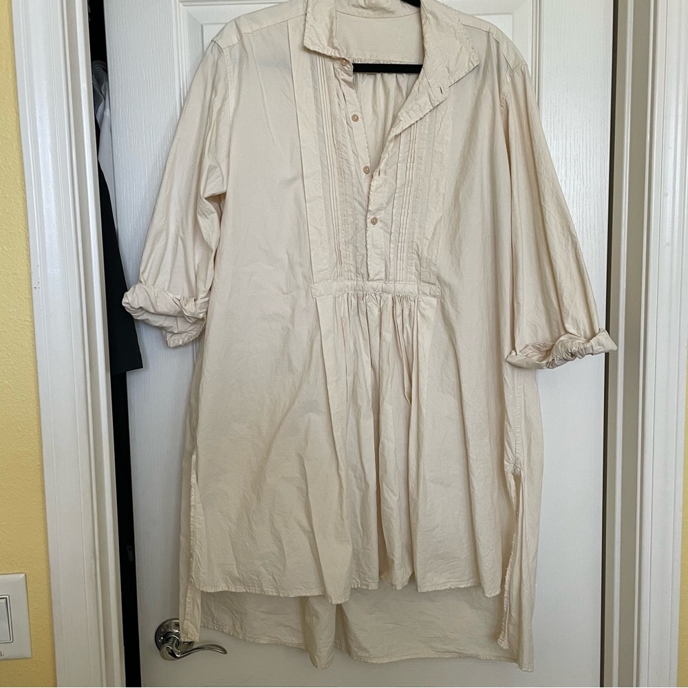 Magnolia Pearl Hi-Low Cotton Poplin Tunic Top